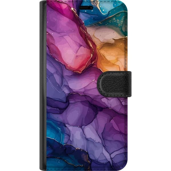 Motorola Moto G73 Plånboksfodral Färgstarka stenar