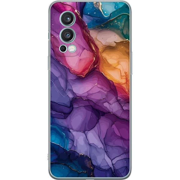OnePlus Nord 2 5G Gjennomsiktig deksel Fargerike steiner