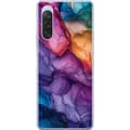 Miniatyrbild 1 av 3: Sony Xperia 10 V Genomskinligt Skal Färgstarka stenar