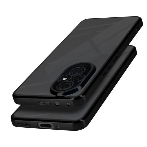 Fodral till Honor 200 Pro Transparent Back Black Chrome Effect Contour