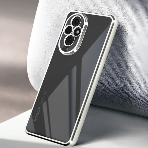 Fodral till Honor 200 Pro Transparent Back Contour Chrome Effect Silver