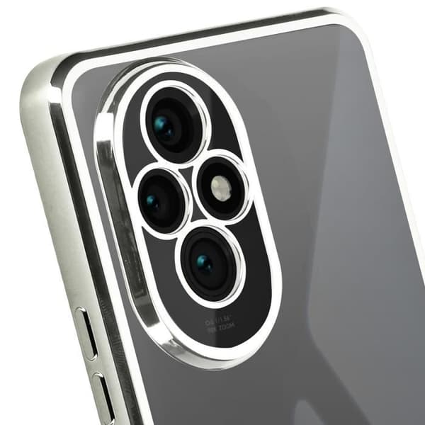 Fodral till Honor 200 Pro Transparent Back Contour Chrome Effect Silver