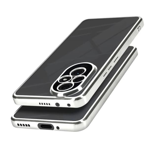 Fodral till Honor 200 Pro Transparent Back Contour Chrome Effect Silver