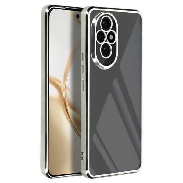 Fodral till Honor 200 Pro Transparent Back Contour Chrome Effect Silver
