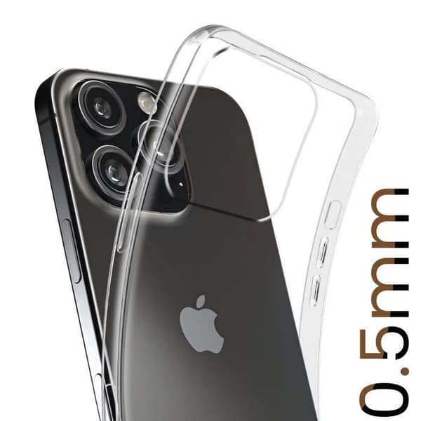 Tunt skal till iPhone 16 Pro Max - AVIZAR - Halvstyvt - Anti-fukt Transparent