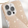 Miniatyrbild 3 av 4: Glitterfodral till iPhone 16 Pro Max - AVIZAR - Gul - Stel - Glänsande - Blandad