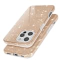 Miniatyrbild 2 av 4: Glitterfodral till iPhone 16 Pro Max - AVIZAR - Gul - Stel - Glänsande - Blandad