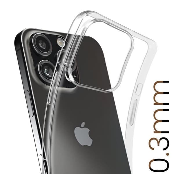 Silikonfodral för iPhone 16 Pro Ultratunt 0,3 mm Anti-fukt Transparent