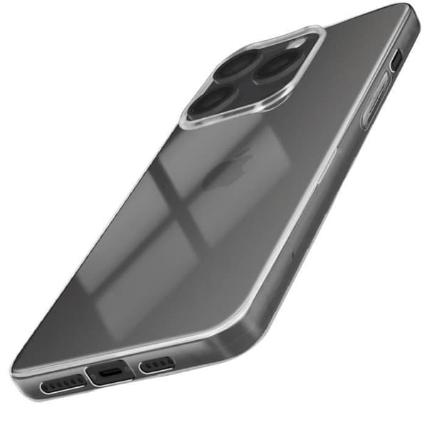 Silikonfodral för iPhone 16 Pro Ultratunt 0,3 mm Anti-fukt Transparent