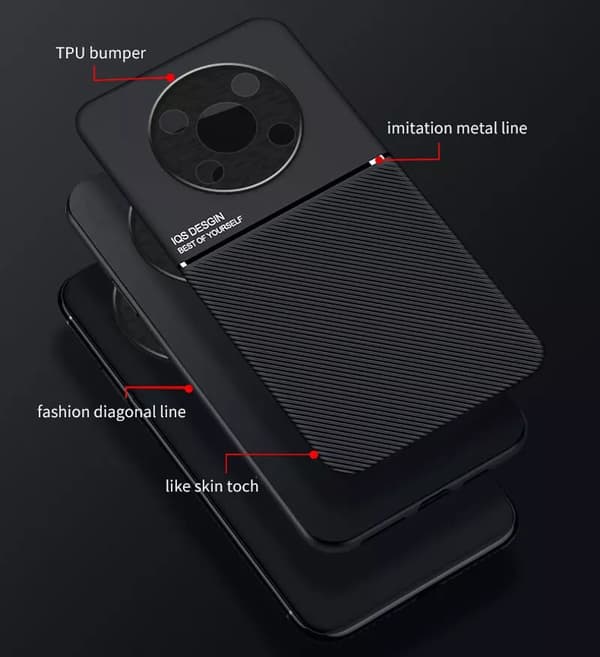 Leather Matte Shockproof Phone Case Cover For Honor 200 Pro Red
