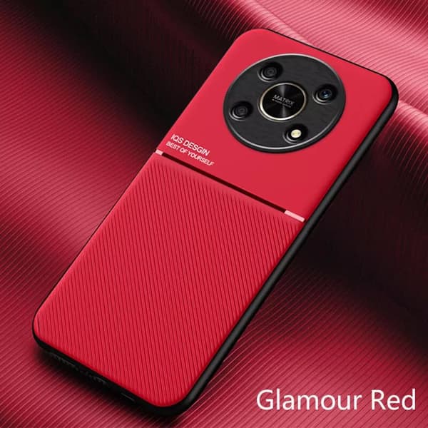 Leather Matte Shockproof Phone Case Cover For Honor 200 Pro Red