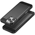 Miniatyrbild 2 av 4: Fodral för iPhone 16 Pro Max - AVIZAR - Svart Borstad Carbon Design - Stötsäker - Smal profil