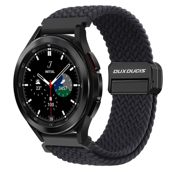 DUX DUCIS Klockarmband 22 mm Flätat Nylon Justerbart Svart