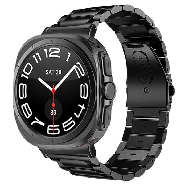 Galaxy Watch Ultra 47 mm Klockarmband Rostfritt Stål Svart