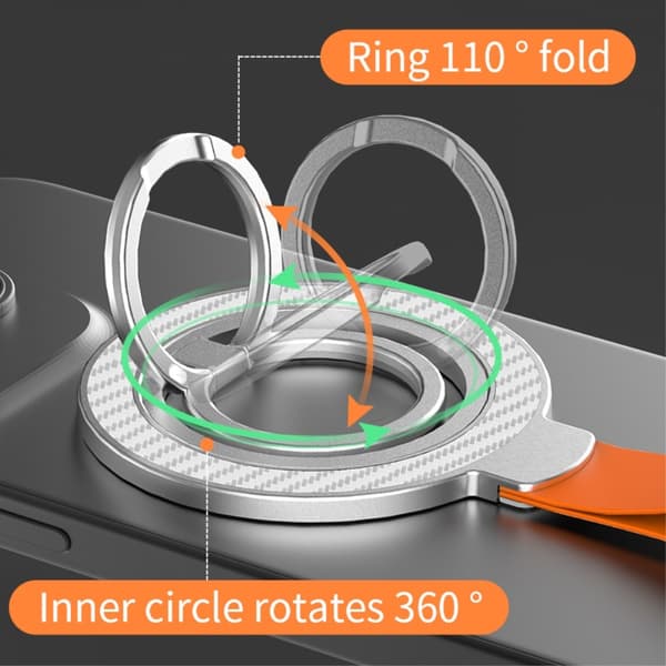 MagSafe Magnetisk Ring Hållare/Stativ Svart