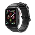 Miniatyrbild 6 av 6: Apple Watch 38/40/41 mm Klockarmband Äkta Läder Svart