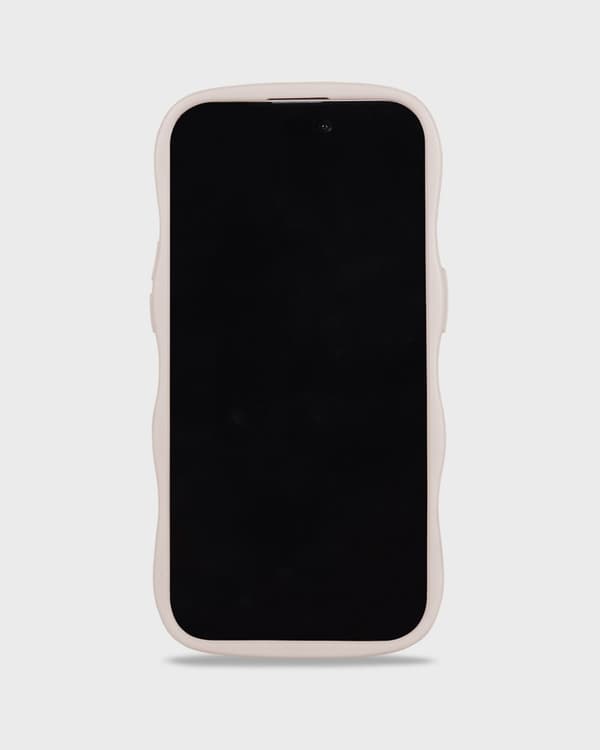 holdit iPhone 14 Pro Skal Wavy Light Beige Mirror