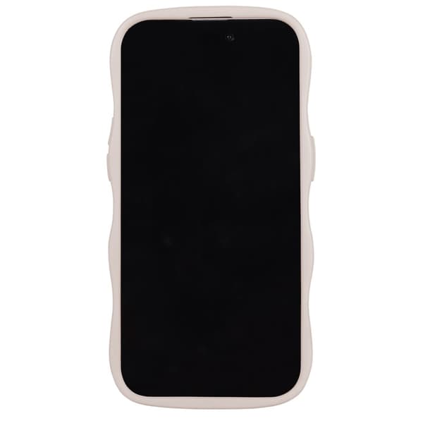 holdit iPhone 15 Pro Skal Wavy Light Beige Transparent