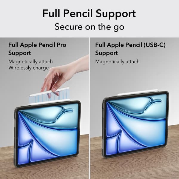ESR iPad Air 2025-2020 Skal TPU Tonad Svart