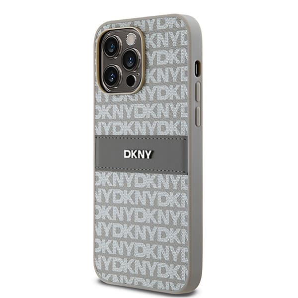 Dkny Dkhcp14xprthsle Iphone 14 Pro Max 6.7 Bezowy Leather Mono Stripe Puhelinkotelo