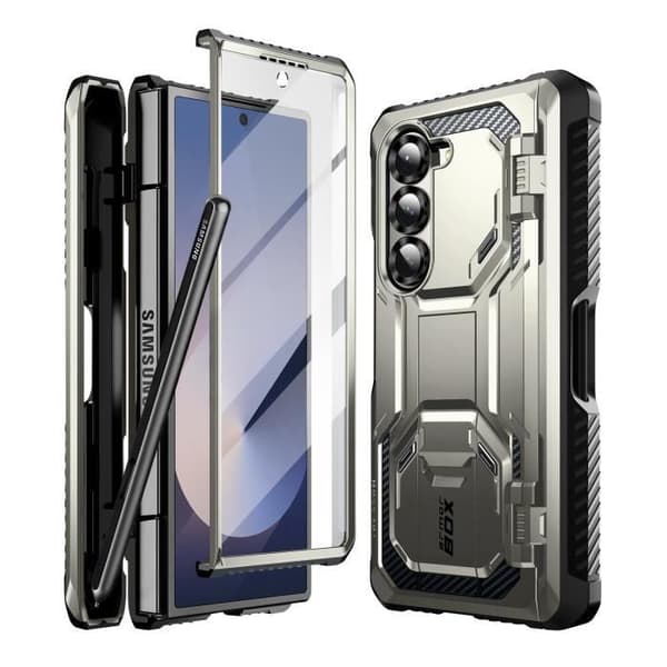 Carbon Case för Samsung Z Fold 6 Full Protection Stötsäker I-Blason Grey