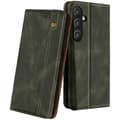 Miniatyrbild 1 av 4: Fodral till Samsung Galaxy S24 FE Flip Wallet med magnetsömmar Khaki