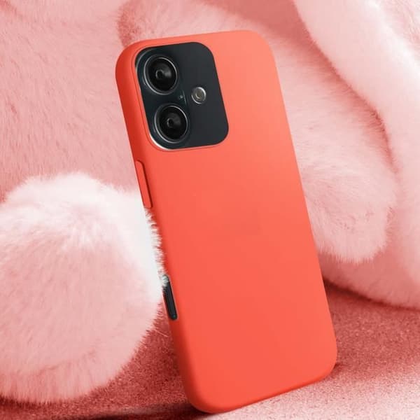 Fodral till iPhone 16 Plus - AVIZAR - Halvstyv Soft-touch Anti-fingeravtryck - Korall