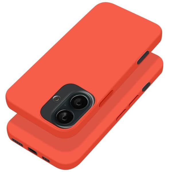 Fodral till iPhone 16 Plus - AVIZAR - Halvstyv Soft-touch Anti-fingeravtryck - Korall
