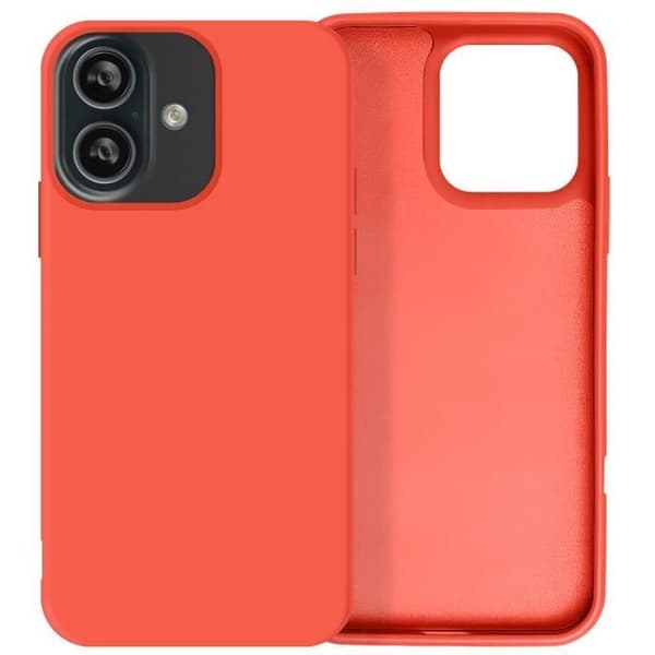 Fodral till iPhone 16 Plus - AVIZAR - Halvstyv Soft-touch Anti-fingeravtryck - Korall