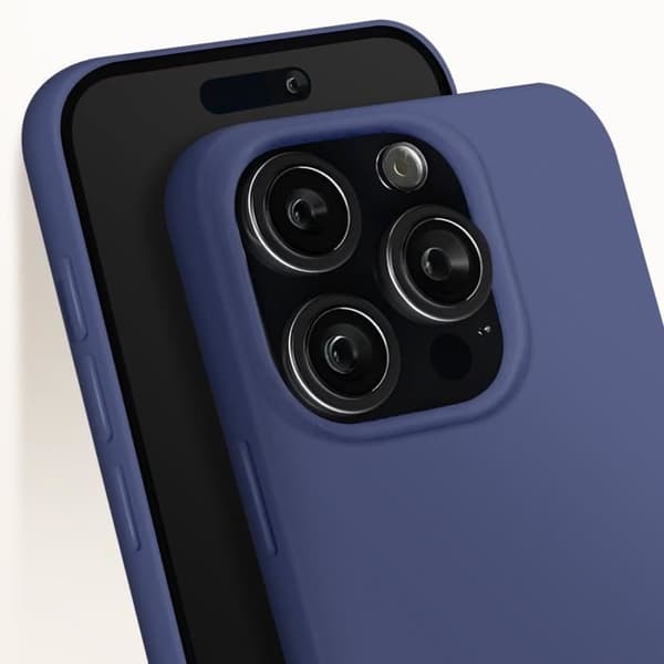 Skal till iPhone 16 Pro Silikon Matt Finish Soft Touch Midnight Blue