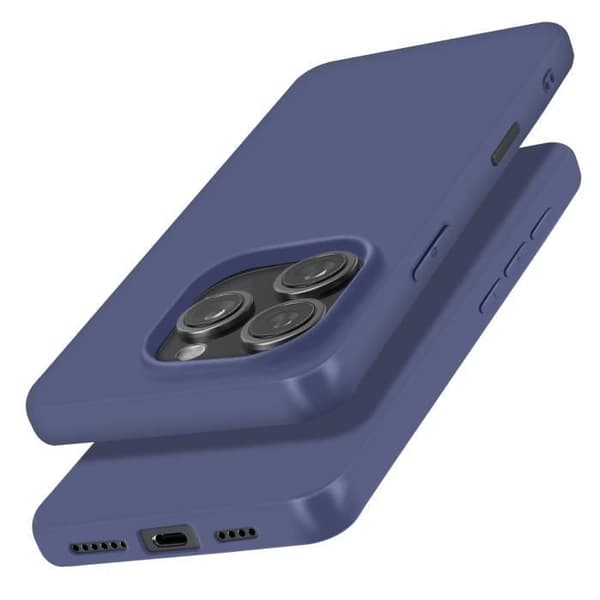 Skal till iPhone 16 Pro Silikon Matt Finish Soft Touch Midnight Blue