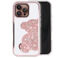 Miniatyrbild 1 av 4: iPhone 16 Pro Max Fodral - AVIZAR - Glitter Teddy Bear Design - Shiny Rhinestone Outline - Rosa
