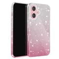 Miniatyrbild 1 av 4: Glitterfodral till iPhone 16 Hybrid Glamour Design Vit/rosa