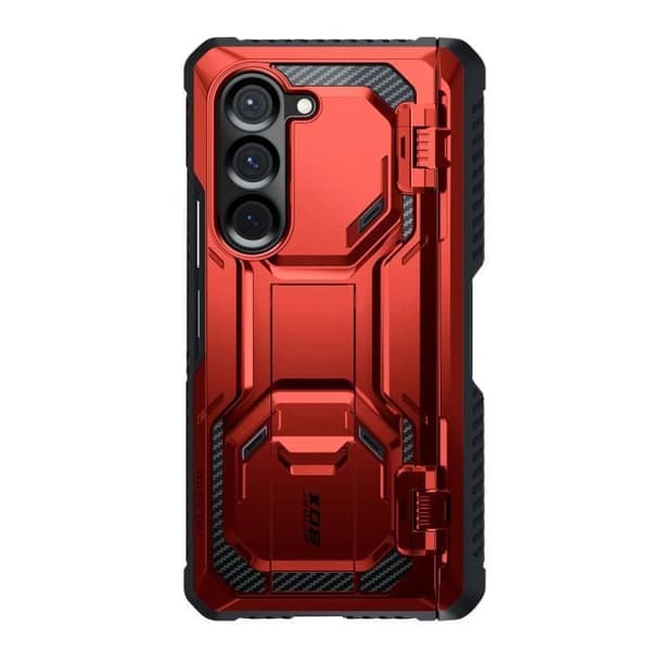 Carbon Case för Samsung Z Fold 6 - I-BLASON - Stötsäker Fullt skydd - Röd