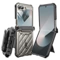 Miniatyrbild 1 av 4: Helkroppsfodral för Samsung Galaxy Z Flip 6 Stötsäkert Kickstand Support Supcase Grå