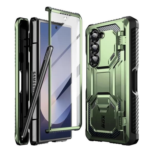 Carbon Case för Samsung Z Fold 6 Full Protection Shockproof I-Blason Dark Green