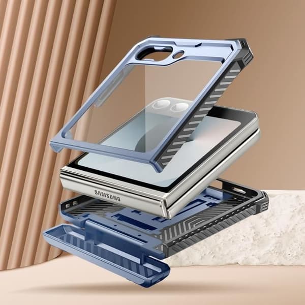 Carbon Case för Samsung Z Flip 6 Full Protection Stötsäker I-Blason Pale Green