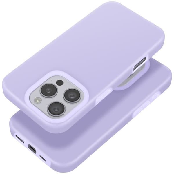 Fodral för iPhone 16 Pro Soft Silikon Mjuk inredning Lavendel med upphöjd kant