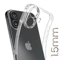 Miniatyrbild 3 av 4: Fodral till iPhone 16 - AVIZAR - Genomskinlig - Tjocklek 1,5 mm - Skyddad kamera