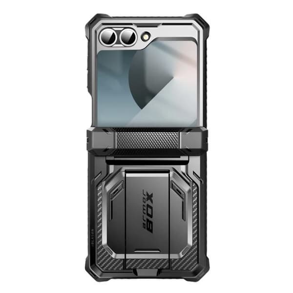 Samsung Z Flip 6 Skyddsfodral - I-BLASON - Pansarlåda - Kolfiber - Svart