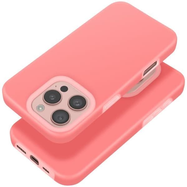 Fodral till iPhone 16 Pro Max Silikon Mjuk Insida Raised Edge Powder Pink