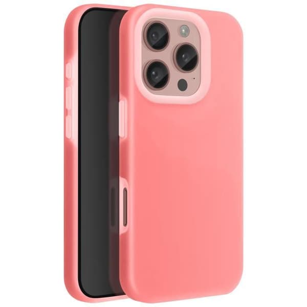 Fodral till iPhone 16 Pro Max Silikon Mjuk Insida Raised Edge Powder Pink