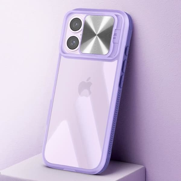 Fodral till iPhone 16 Plus - AVIZAR - Skjut kameraskydd - QI-kompatibelt - Lila