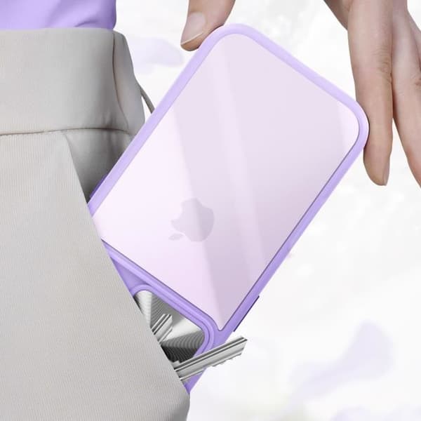 Fodral till iPhone 16 Plus - AVIZAR - Skjut kameraskydd - QI-kompatibelt - Lila
