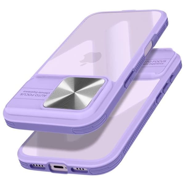 Fodral till iPhone 16 Plus - AVIZAR - Skjut kameraskydd - QI-kompatibelt - Lila