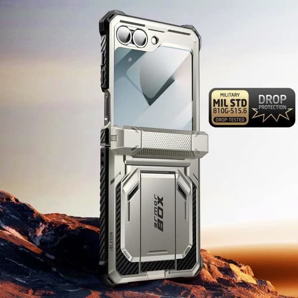 Kolfodral till Samsung Z Flip 6 - I-BLASON - Fullständigt skydd - Stötsäker - Grå