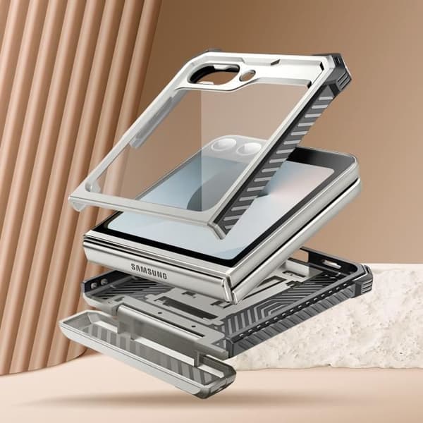 Kolfodral till Samsung Z Flip 6 - I-BLASON - Fullständigt skydd - Stötsäker - Grå