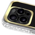 Miniatyrbild 3 av 4: Teddybjörnfodral för iPhone 16 Pro Max Rhinestone Mönster Shiny Gold Contour
