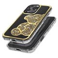 Miniatyrbild 2 av 4: Teddybjörnfodral för iPhone 16 Pro Max Rhinestone Mönster Shiny Gold Contour