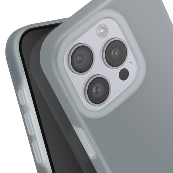 Skal till iPhone 16 Pro - AVIZAR - Mjuk silikon - Upphöjd kant - Grå